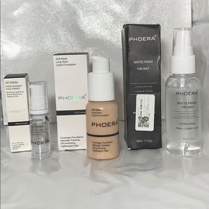 Phoera Foundation, Primer & Setting Spray …